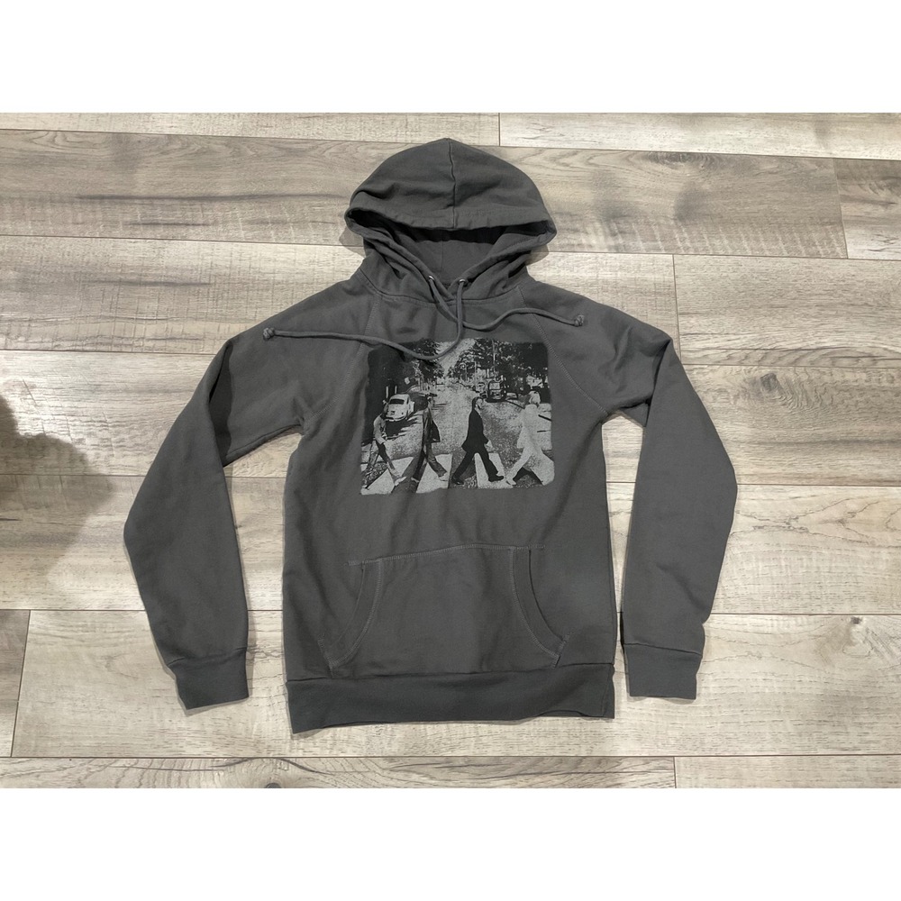 The Beatles Abbey Road Graphic Hoodie Charcoal Gray Medium Rock Band M